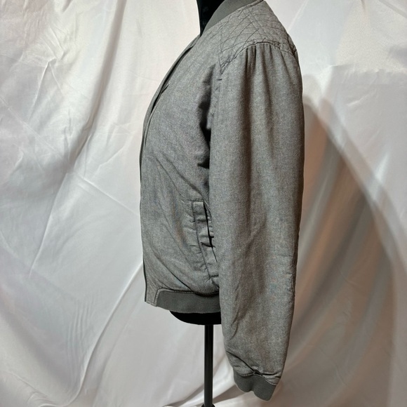 Banana Republic Unisex Gray Bomber Jacket Size S - Picture 8 of 9
